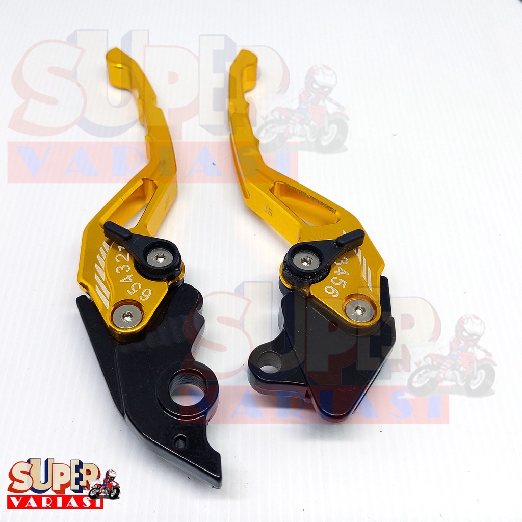 HANDLE SATU SET VARIO 150 /125 NEW LED BEAT DELUX NEW BEAT STREET SCOOPY RING 12 KIRI KANAN GOLD