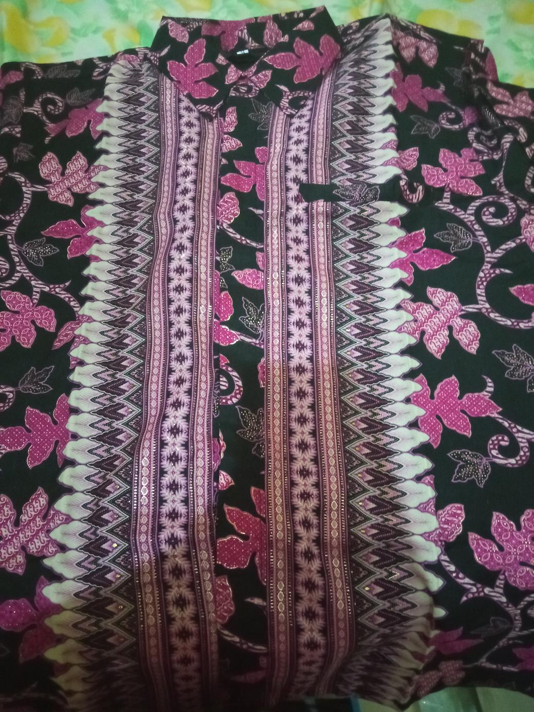 Hem Batik Pria Motif Paya Gold/silfer/maron/fanta/biru/kemeja Batik Pria M L Xl Xxl