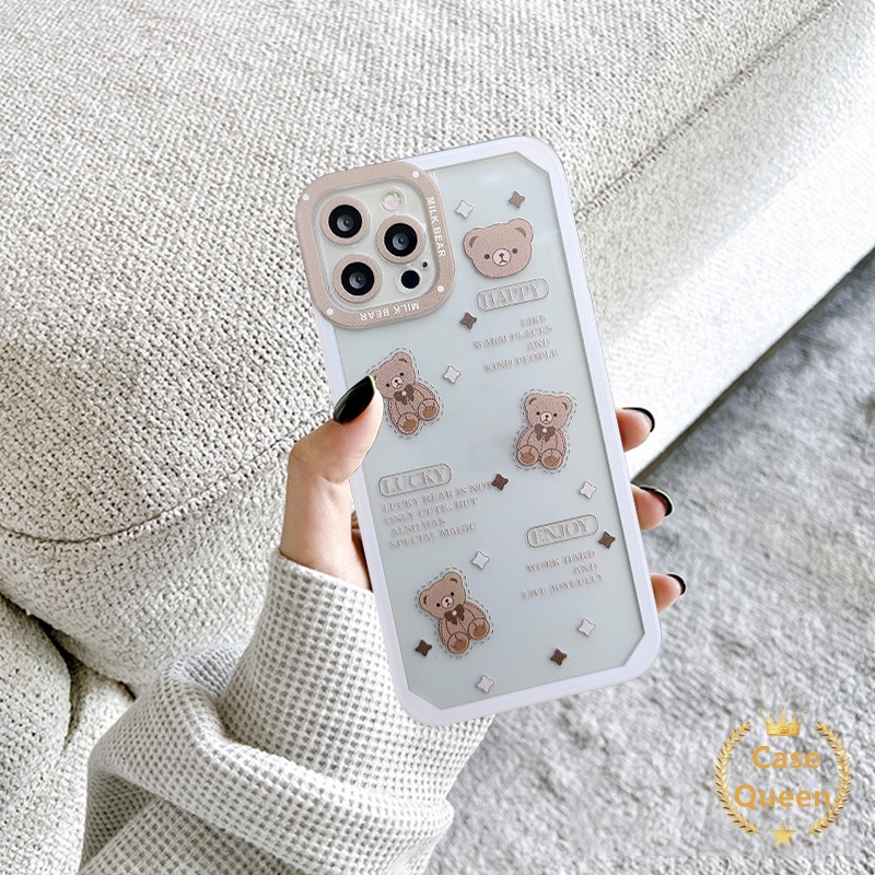 Casing Oppo A57 A52 A55 A74 A93 A12 A76 A95 A3S A32 A5 A7 A9 A72 A92 A9 A36 A96 A11 A54 A15 A1K A5S A74 A12E A35 A11 5F A33 A3 A16 A6 A16 A35 4k 5F 6k 7 F19Pro Cover Beruang Lucu