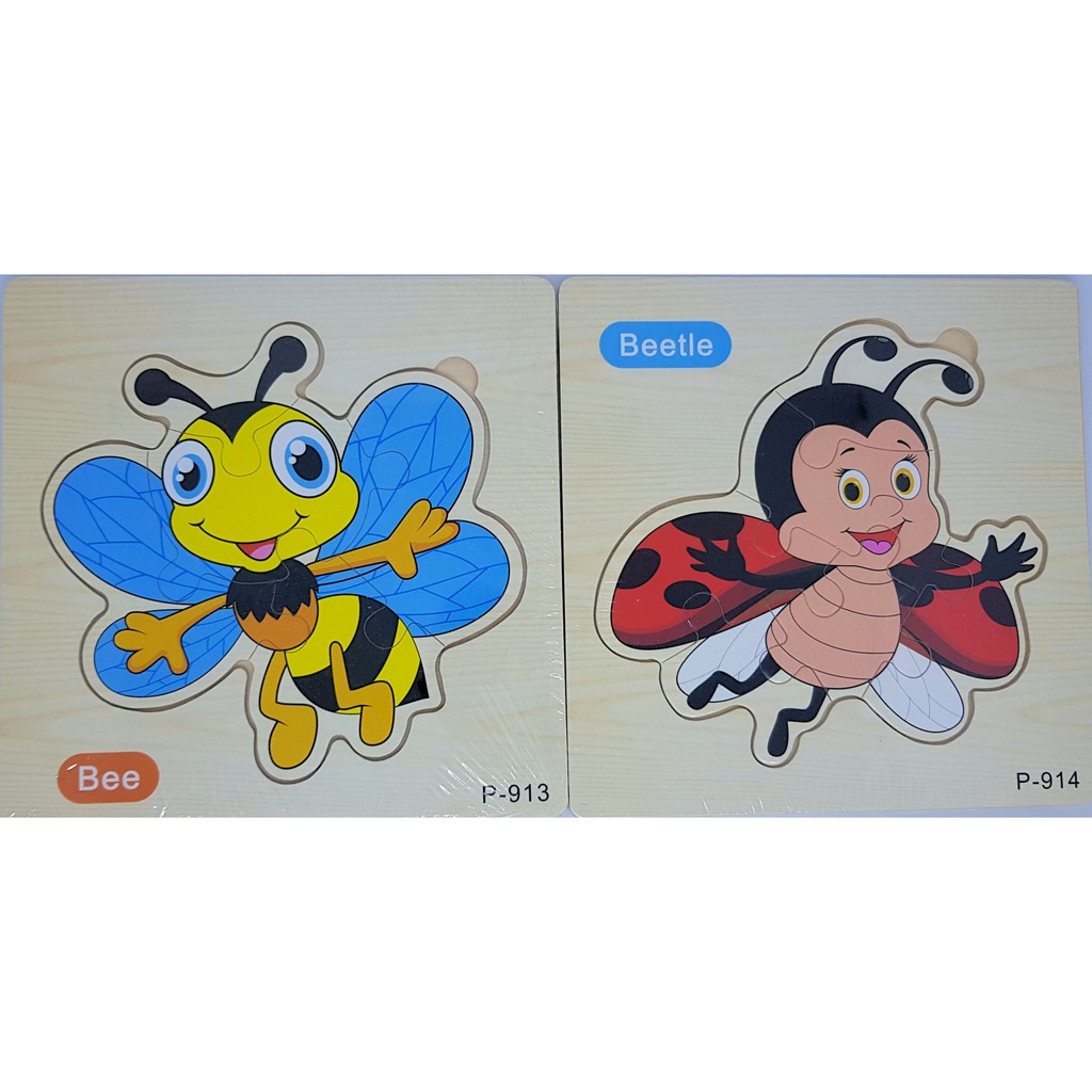 Puzzle Kayu Edukatif / Mainan Puzzle Anak / Mainan Edukasi Anak 1-16 - Mainan kayu hewan