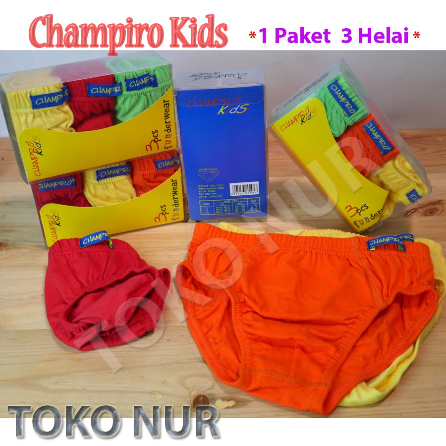 3 helai celana dalam anak champiro