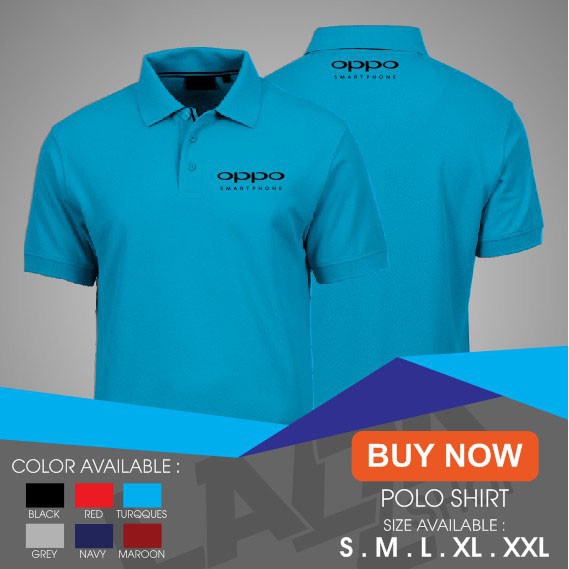 polo shirt oppo smartphone / kaos kerah oppo