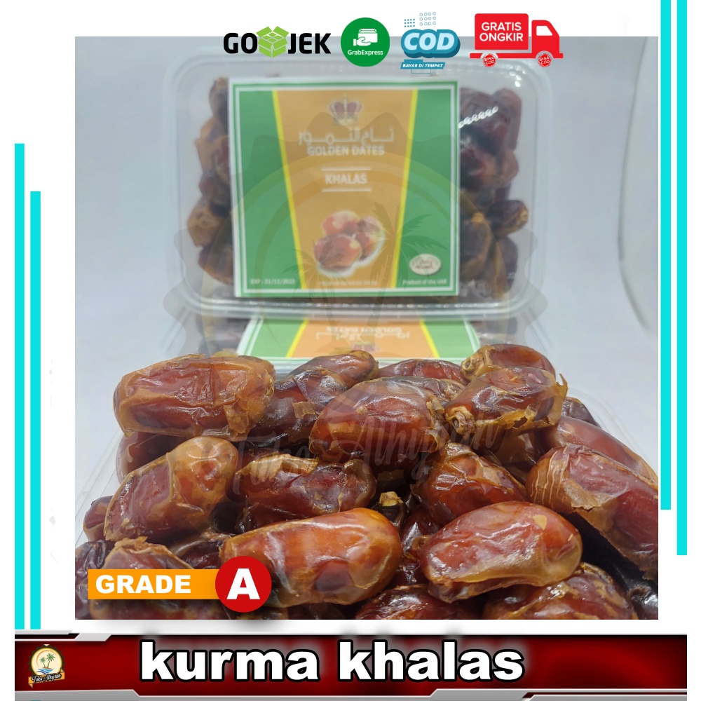 Kurma date khalas curah 500GR [KEMASAN BOX MIKA]