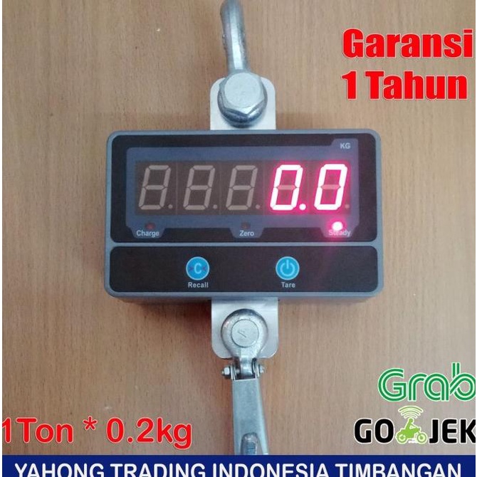 Timbangan Gantung Digital / Timbangan Barang 1 Ton 0.2kg