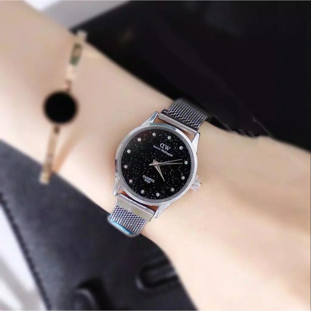 PA JAM TANGAN WANITA ANALOG RANTAI MAGNET DIAMOND MURAH GROSIR IMPORT FASHION MDL DD025