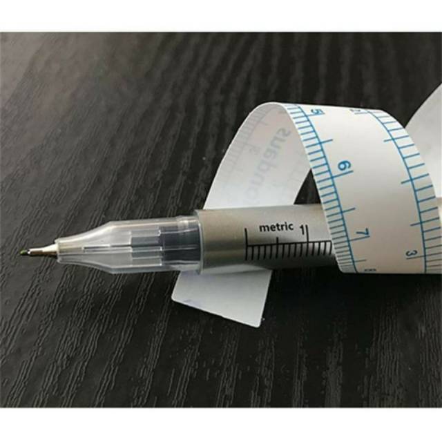 Microblading pen / pena penanda sulam alis + penggaris / eyebrow tattoo pen marker