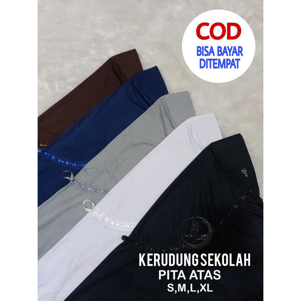 Kerudung Sekolah Serut Samping Kerudung Anak SD, SMP, SMA SIZE L, XL Semua Warna Safa Hijab