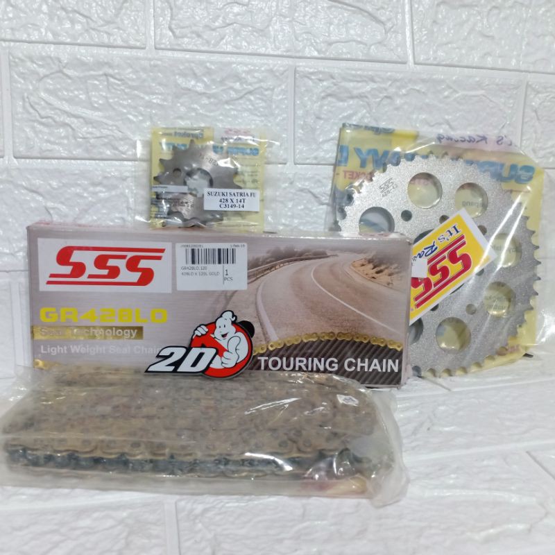 gear gir set sss 428 satria Fu rantai sss LO oring o ring