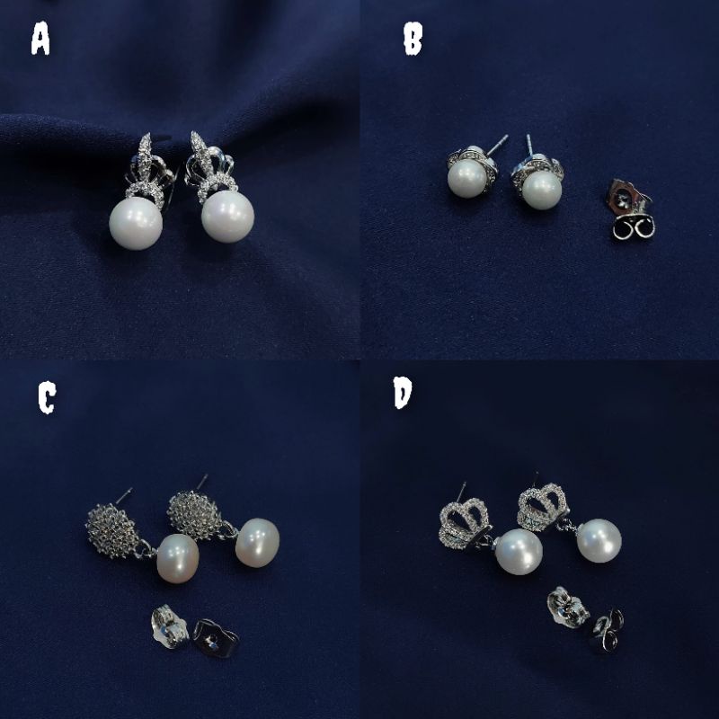 Anting mutiara lombok|Anting mutiara asli lombok|Mutiara lombok|Anting mutiara air tawar|Pehiasan la