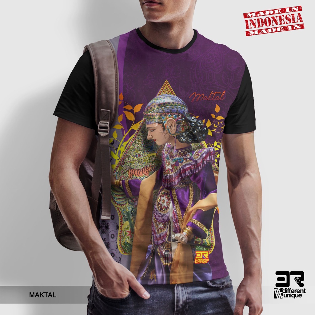 [ COD ] KAOS PRINTING GAMBAR WAYANG MAKTAL - BAJU DISTRO ORIGINAL MOTIF ADAT BUDAYA SUKU INDONESIA C
