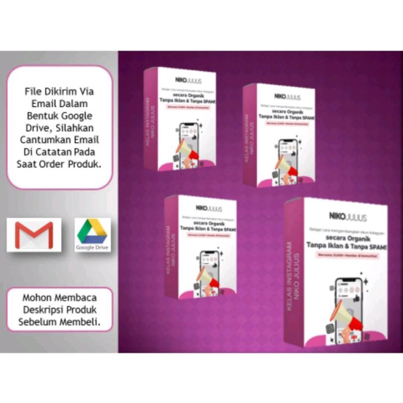 Kelas Instagram Organik ala Niko Julius Insta Organik Free Ongkir