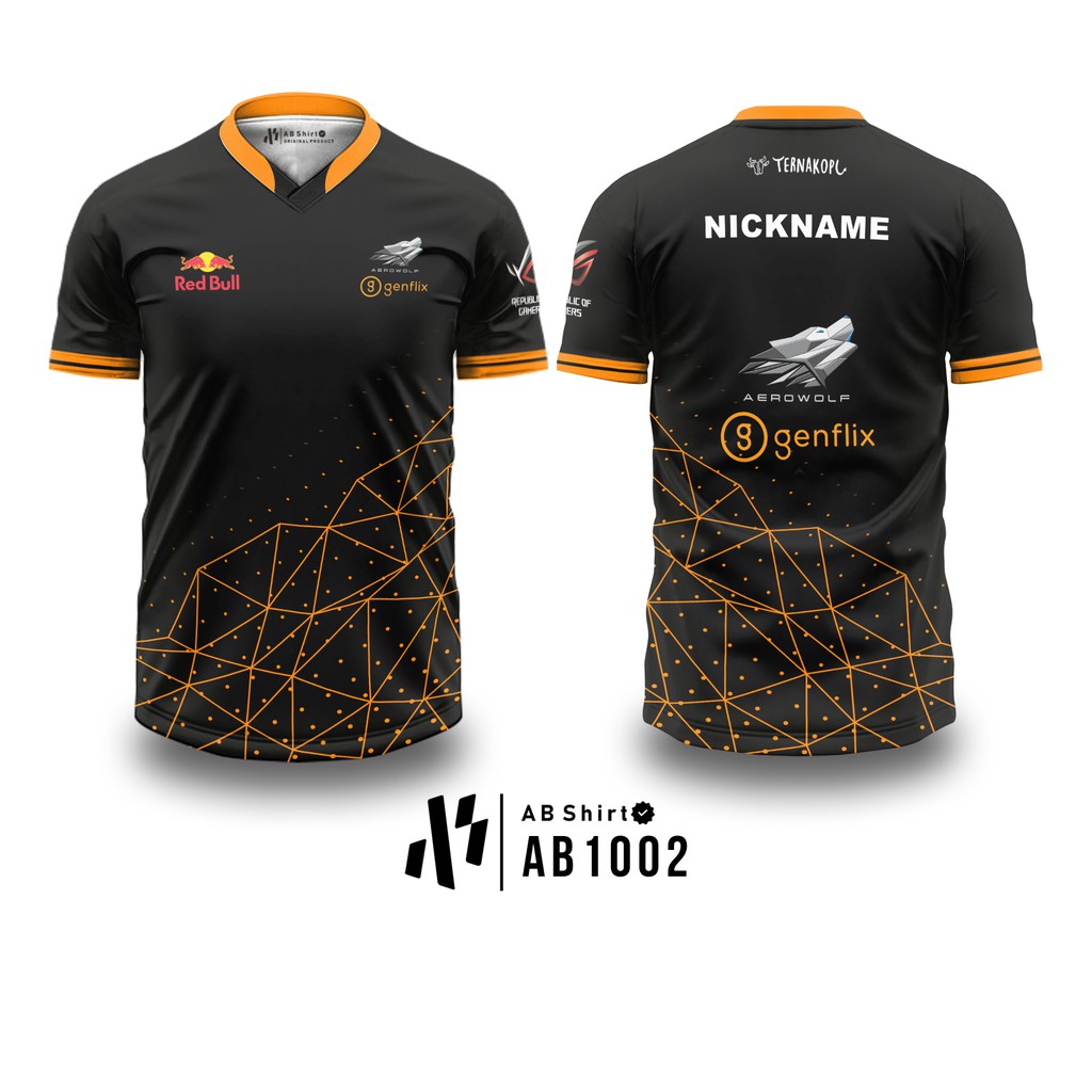 JERSEY GAMING ESPORT GENFLIX AEROWOLF 2020 TERBARU CUSTOM