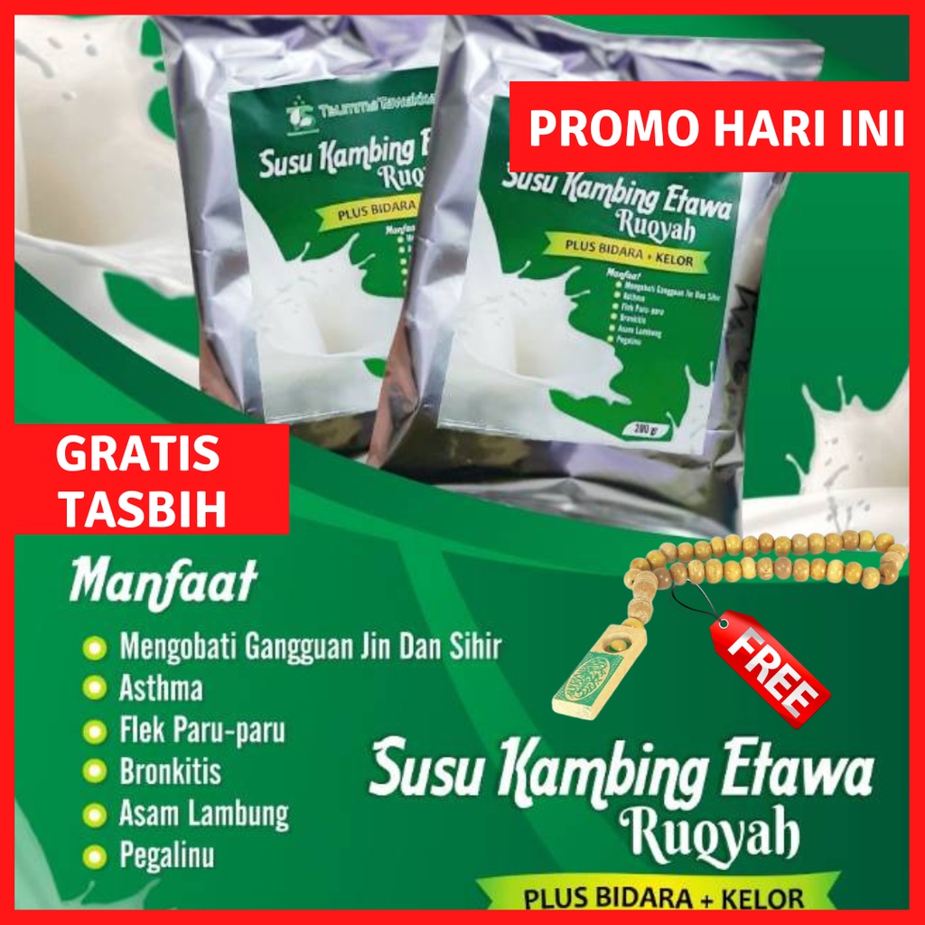 

Susu kambing Etawa Ruqyah plus Bidara Kelor Susu Kambing 200Gr Bubuk