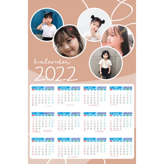 Kalender 2024 custom motif aesthetic kpop