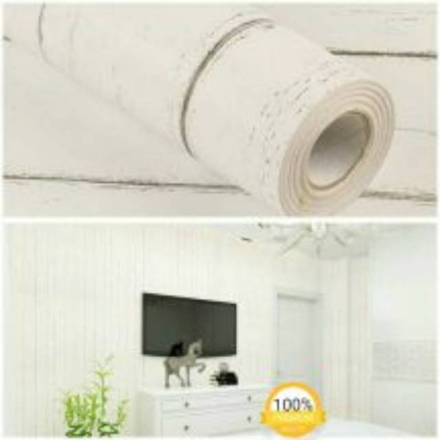 Grosir walpaper stiker dinding 3d motif polos warna putih