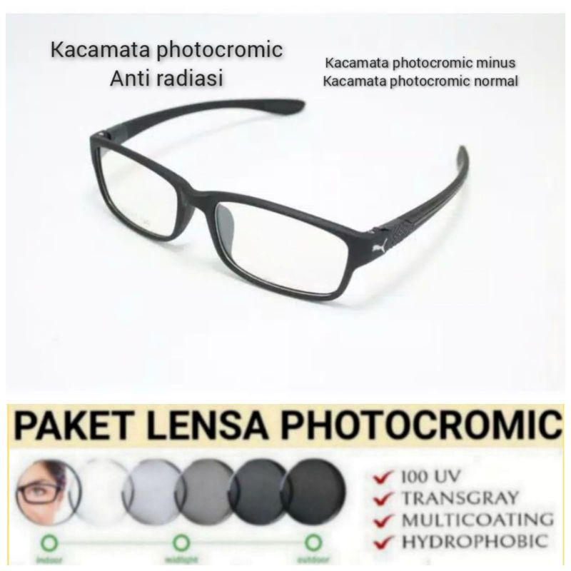 kacamata sporty photocromic minus dan normal pria wanita frame terlaris