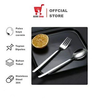 Sendok garpu korea stainless sujeo set makan spoon fork steel japanese