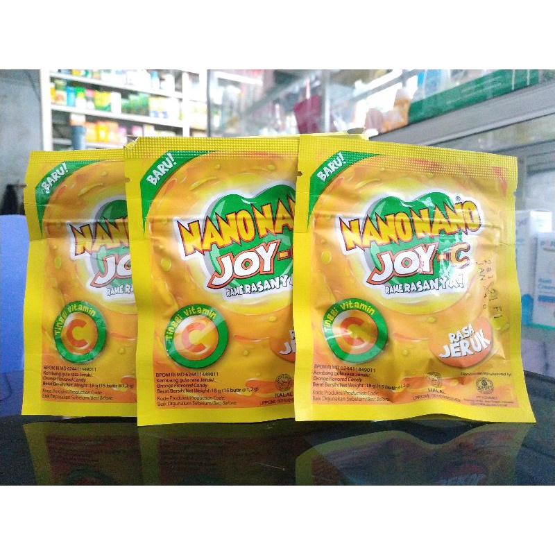 PERMEN NANO NANO JOY C @1 sachet isi 15 butir