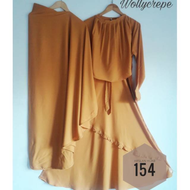 Gamis Polos set Cadar