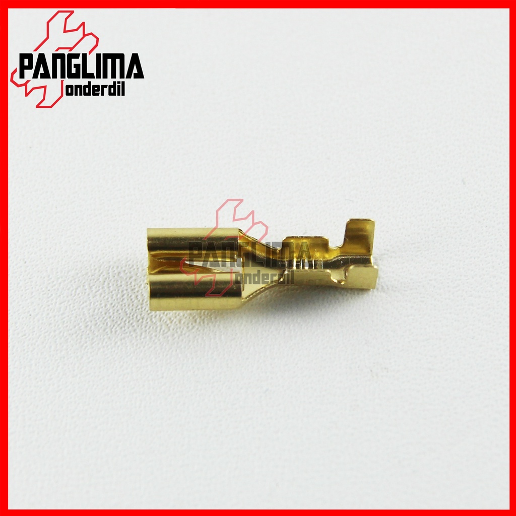 Skun Female 7 mm 7x19 Sekun-Terminal Kabel Connector-Conector-Konektor Gepeng-Pipih Bikang-Cewe-Perempuan Socket-Soket Besar