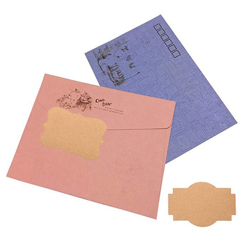 Hot Sale/300Lembar/Roll Natural Kraft Paper Sticker/Label Perekat Kemasan Kue Gulung/Label Sortir Makanan Dapur Kantor/Xmas Festival Treat Bags Gifts Labels Stickers