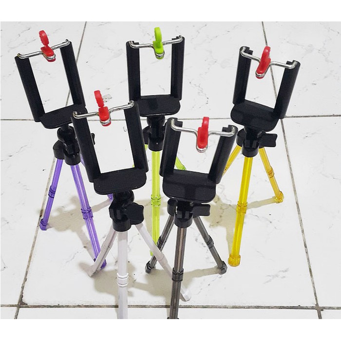 TRIPOD HP MINI TRANSPARAN + HOLDER FOR PHONE / KAMERA / GOPRO