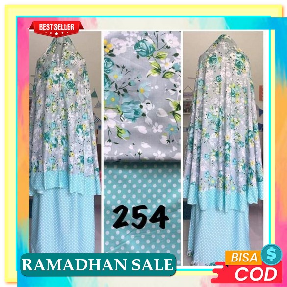Mukena Dewasa Motif Bunga Sakura Murah Super Lembut & Adem/Mukena Rayon Premium Mukena Bahan Rayon P