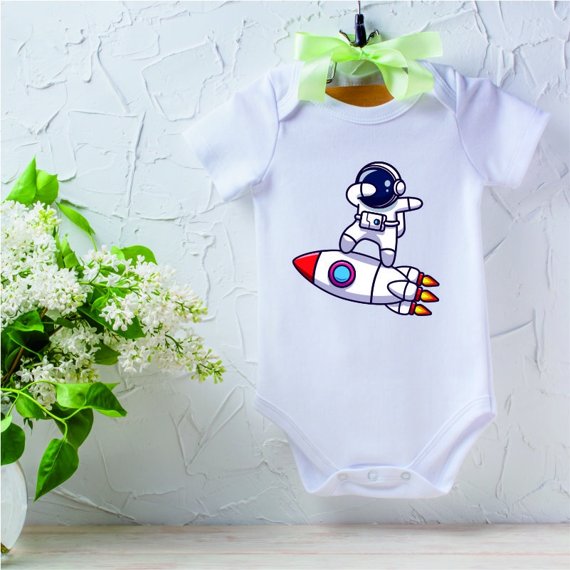 Jumper Bayi Newborn Karakter Astronot Custom Nama Anak