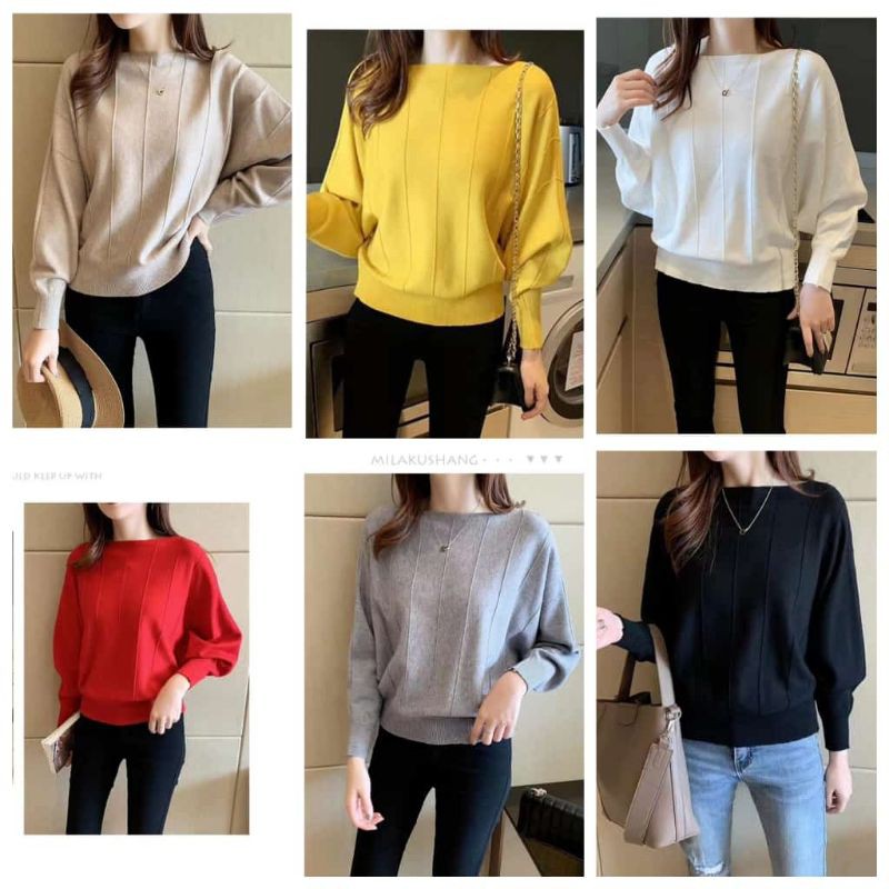 Rajut Import rajut halus batwing