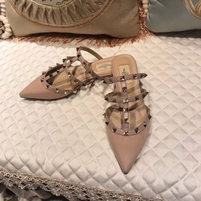 Sandal Mules Valentino Nude Branded Wanita Import VVIP Quality