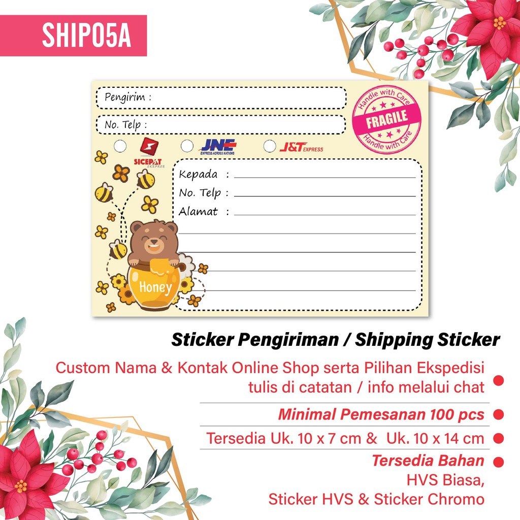 

Hanabi Shipping Sticker isi 16 pcs Stiker Label Pengiriman Kode Ship05A