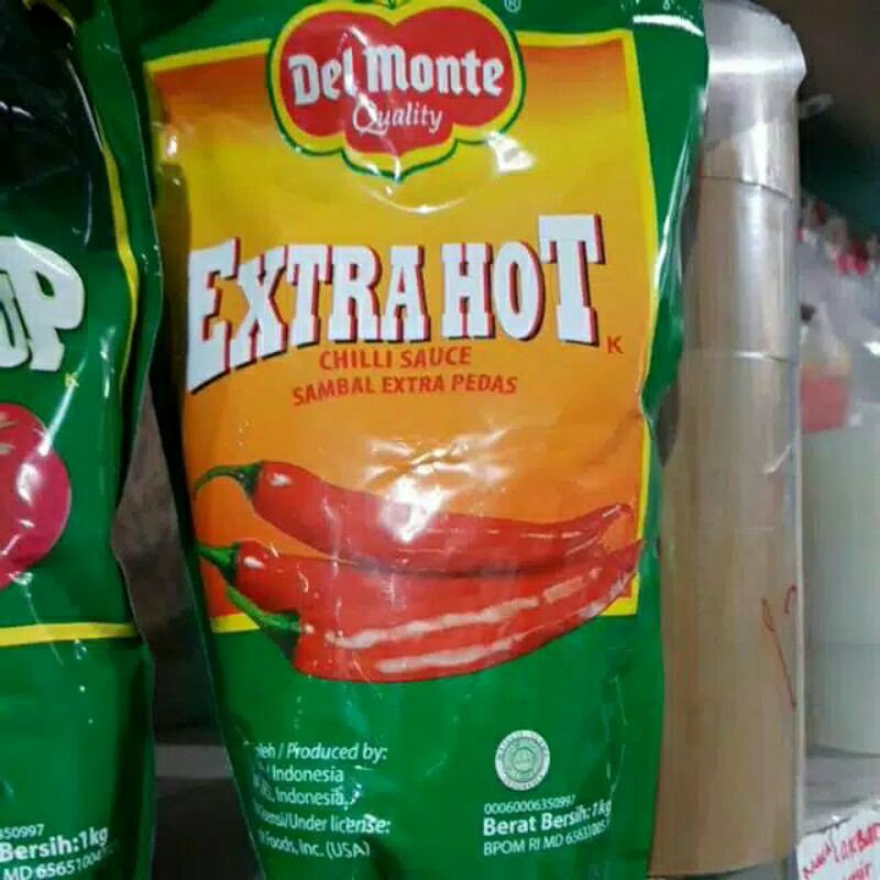 

delmonte hot chili extra hot saus sambal 1kg