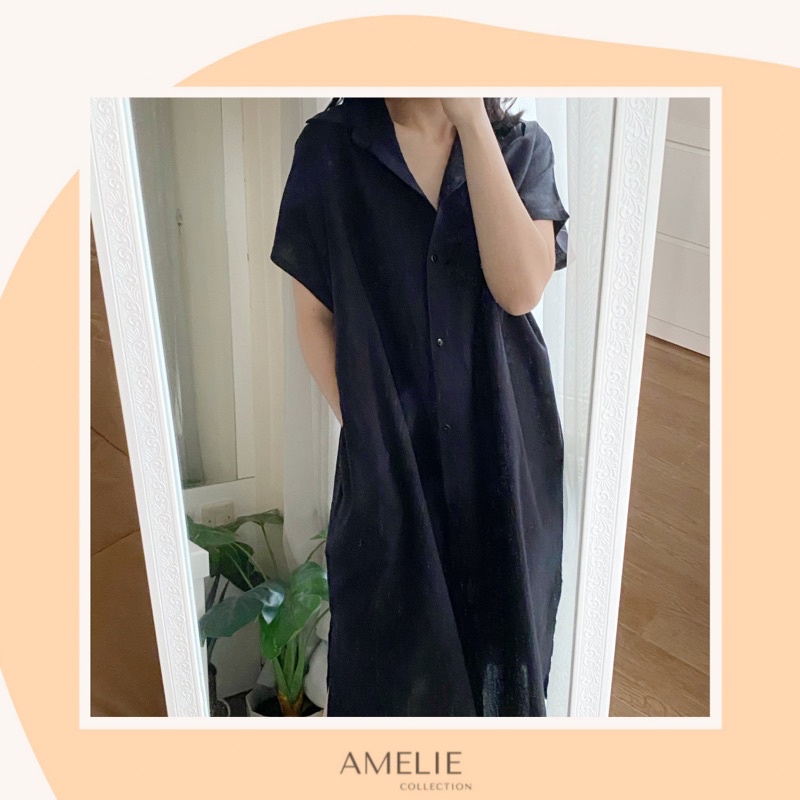 ATHENA LINEN DRESS - oversized dress