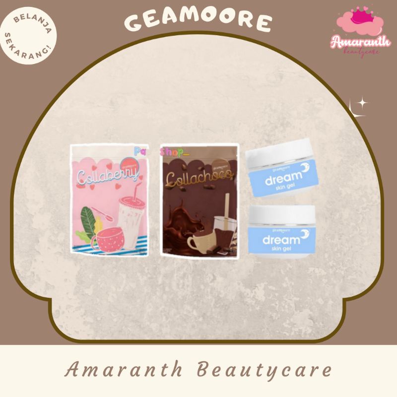 

Geamoore Collagen Drink | Collaberry Geamoore | dream Skin gel geamoore | glowing jelly geamoore