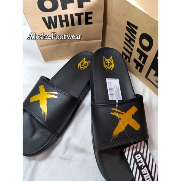 Sandal Slide Gen X Gold / Sandal Slip On X Gold / Sandal Slop Pria dan Wanita Premium  Hight Quality