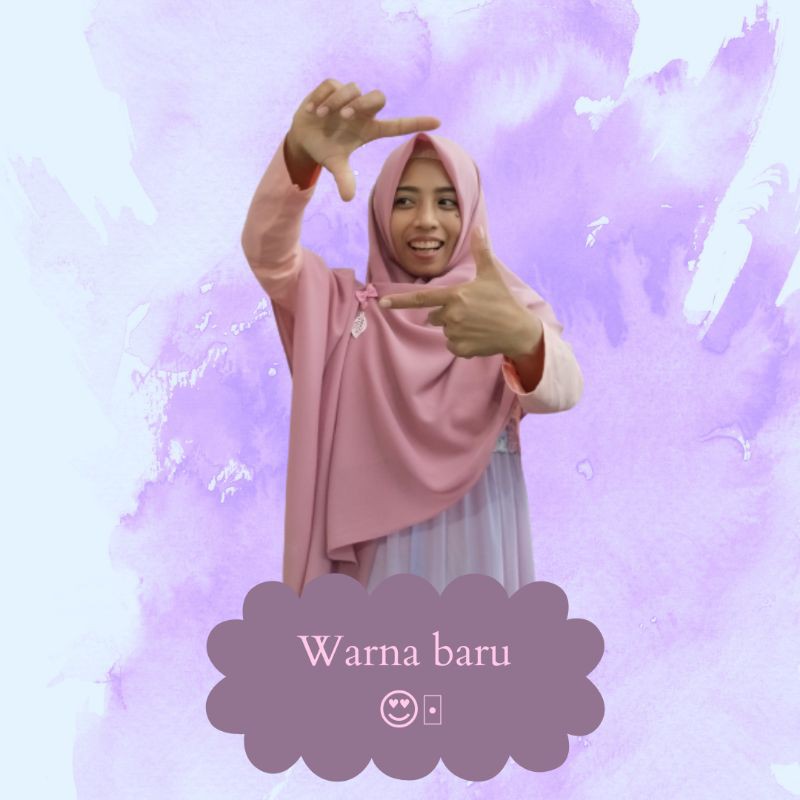 DIAMOND CREPE SYARI SERAGAM WARNA PINK SALEM JILBAB SEGI EMPAT JUMBO 140×140CM KUALITAS PREMIUM