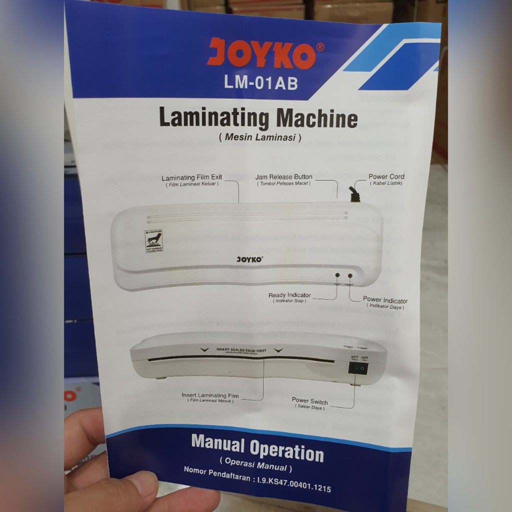 Mesin laminating joyko LM05 LM 05 F4 folio laminasi ktp a4 panas hot portable portabel