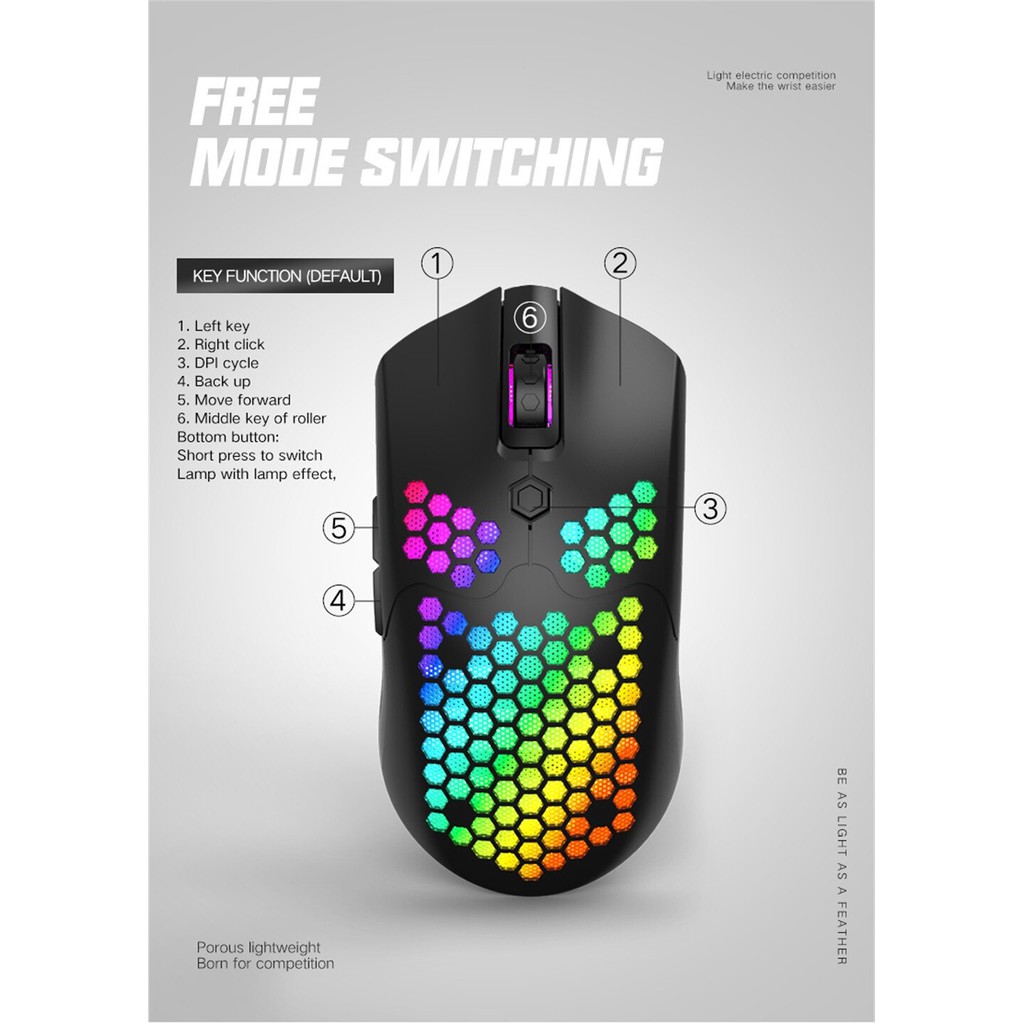 Ziyou Lang X2 Wired/Wireless Lightweight Gaming Mouse RGB - PMW 3325