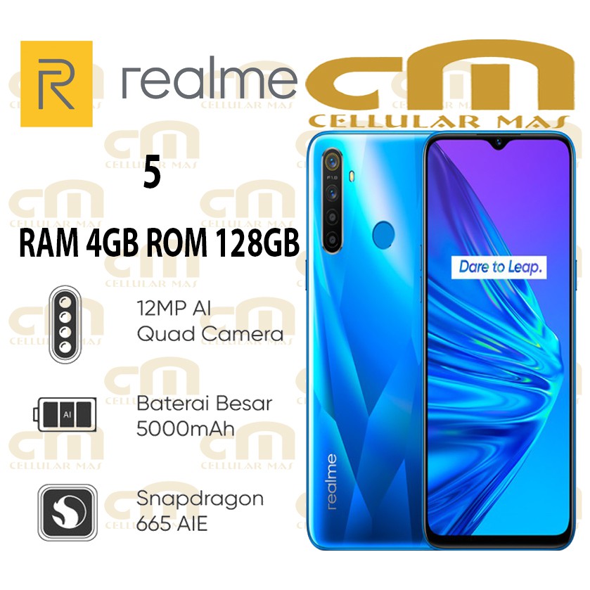 Realme 5 4/128 RAM 4GB ROM 128GB GARANSI RESMI REALME | Shopee    Indonesia