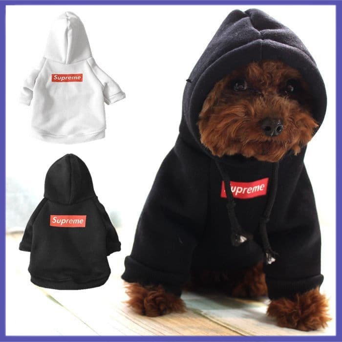 ✔ COD ✔ Baju Anjing Supreme / Hoodie Anjing / Baju Kucing / Hoodie Supreme