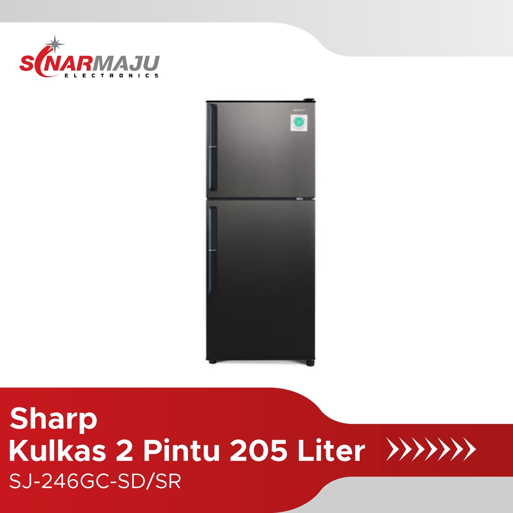 Kulkas 2 Pintu Sharp 205 Liter SJ-246GC-SD/SR