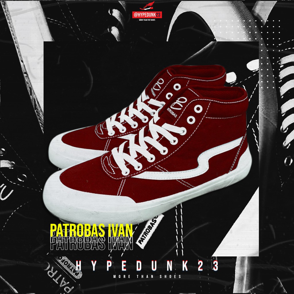 Sepatu Patrobas Ivan High Cut Maroon (Merah Maroon)