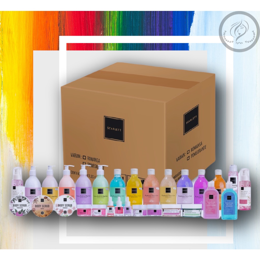 Scarlett | Paket Whitening | Paket Acne | Body Lotion | Body Scrub | Shower Scrub | Serum Scarlett |