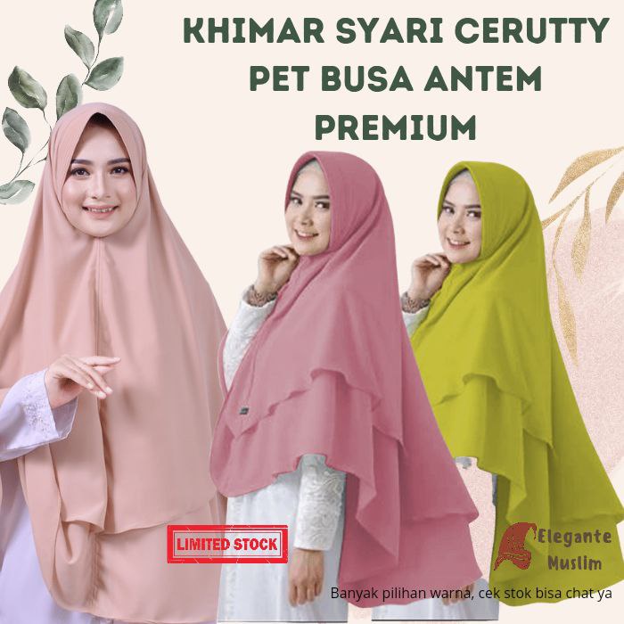 Khimar 2 Layer Jumbo Ceruty Kerudung Syari Jumbo Ceruty Hijab 2 Layer Jilbab Syari Khimar Zuma Z3