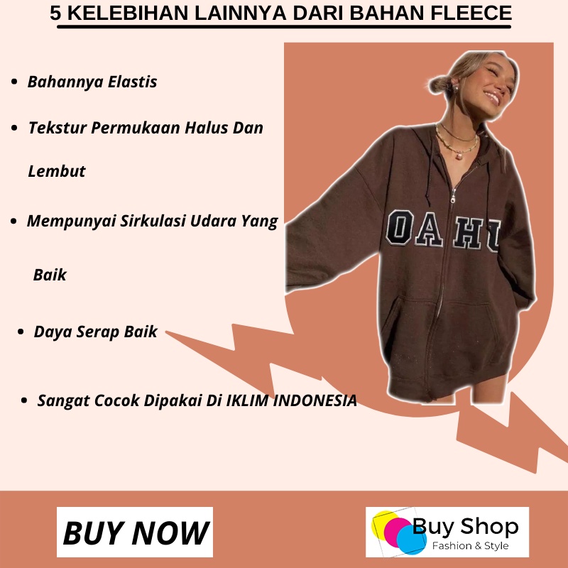 jacket oversize hoodie wanita OU HU XXL LD 130 CM PJ 70 CM sweater  oversize wanita sweater big size jaket hoodie wanita-4