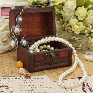  Kotak  Kayu  Tempat  Penyimpanan Perhiasan Permata Kalung 