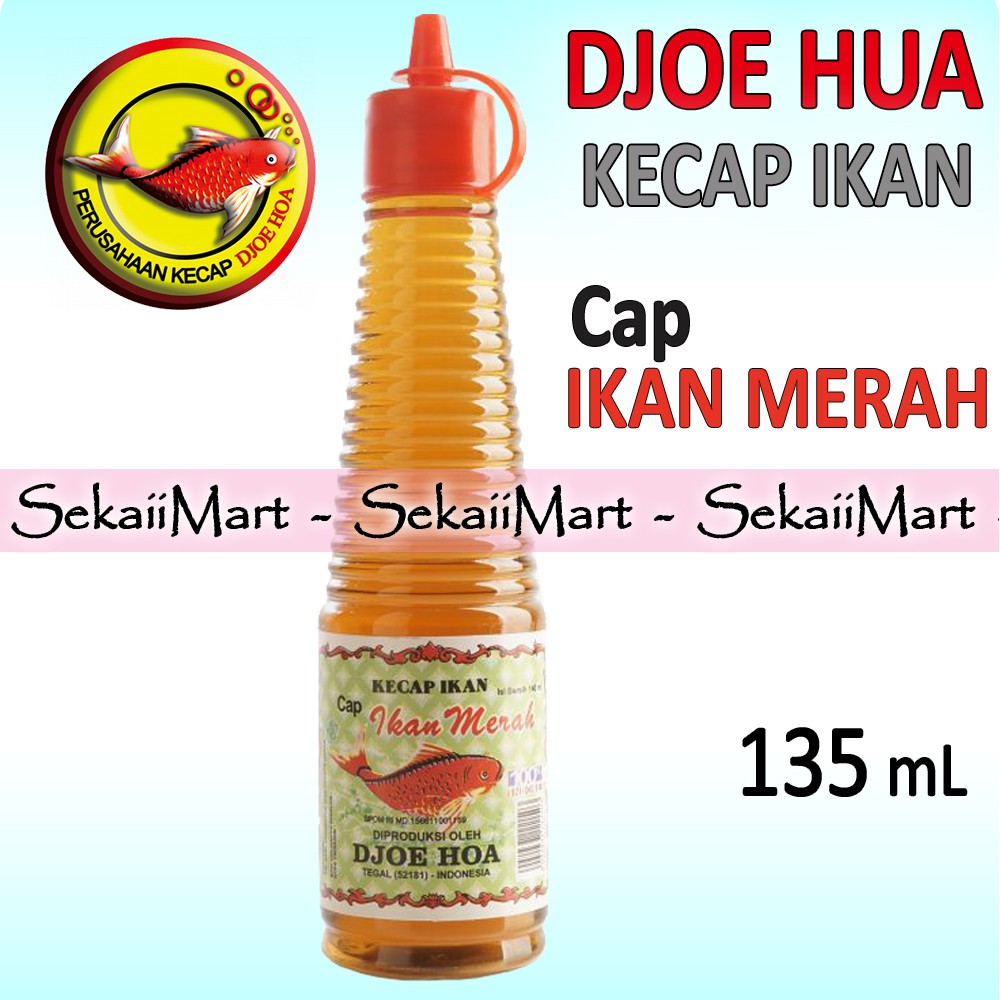 

DJOE HOA IKAN MERAH Saus Kecap Ikan 130ml - DJOEHUA Fish Sauce Botol Kecil