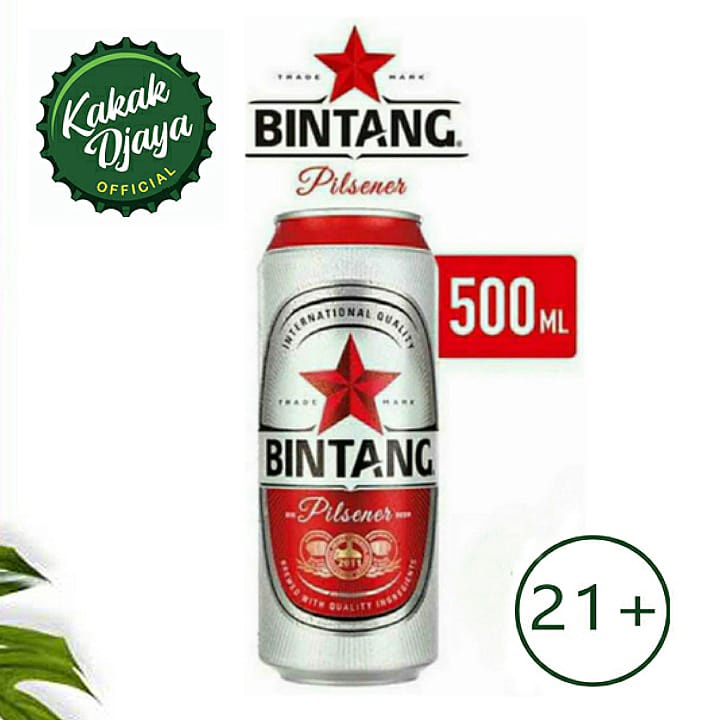 Bir Bintang Pilsener can 500 ml Beer bintang kaleng  Bintang can 500ml Bintang pilsener can