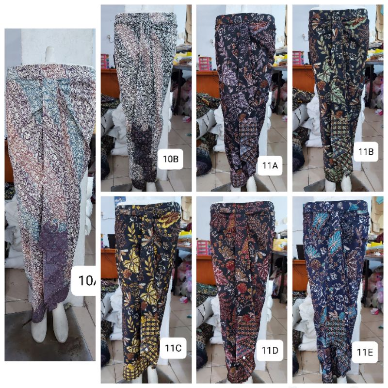 (2/3) Rok batik FOIL EMAS pinggang karet. Langsung pakai. Termurah produksi sendiri. KeroncongBusana