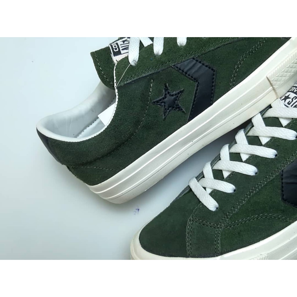 SEPATU IMPOR CONVERSE STAR PLAYER PREMIUM BLACK SNEAKERS HIJAU ARMY KADO HADIAH COUPLE CEWEK COWOK MURAH